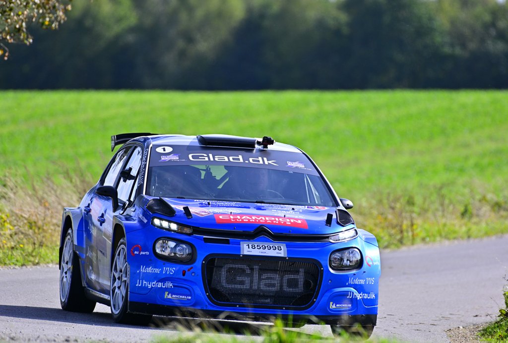 For første gang i lang tid måtte Kenneth Madsen og Mads Dalsager i Citroën C3 tage til takke med andenpladsen i et dansk rally
(Foto: Michael Eisenberg)